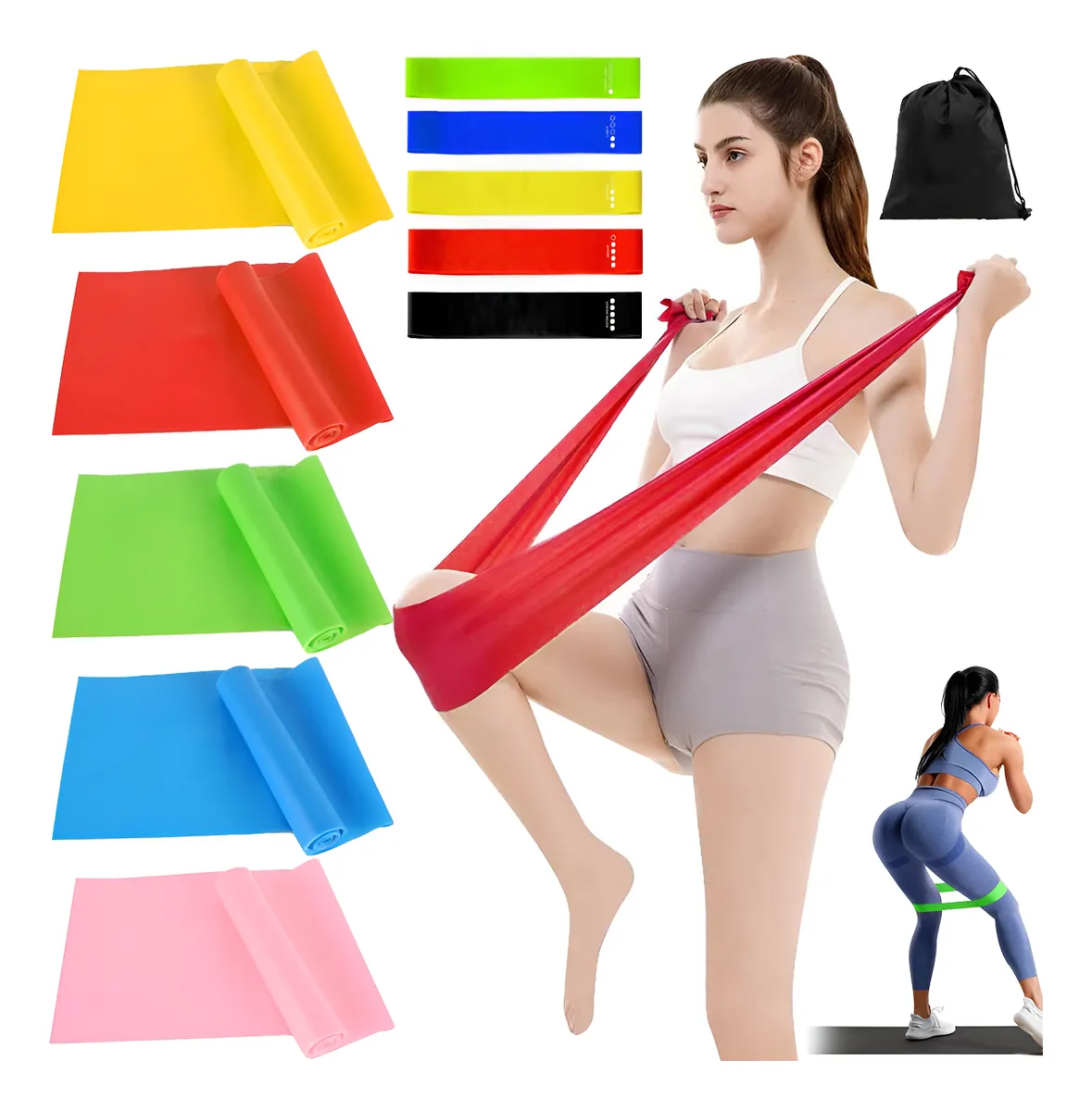 Ligas De Resistencia 10pcs Tpe Para Gluteos Y Fisioterapia 10 Pcs