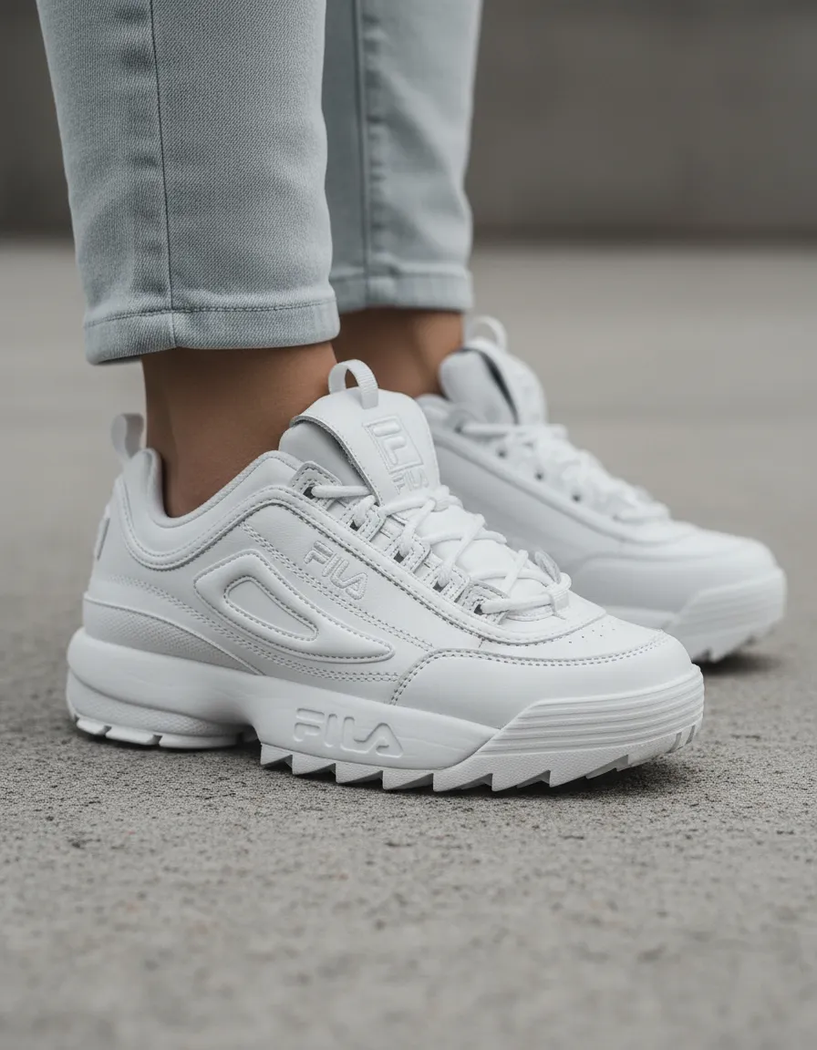 Tenis Fila Blancos Para Mujer Disruptor 2 Premium