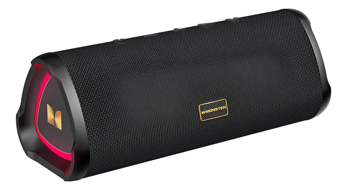 Bocinas Portátil Bluetooth Monster 20w,bocinas Estéreo Subwoofer Exterior,altavoz Con Luz Rgb 24 Hora De Jugar Ipx6 Impermeable Admite Emparejamiento Tws Tarjeta Tf Aux-in Negro