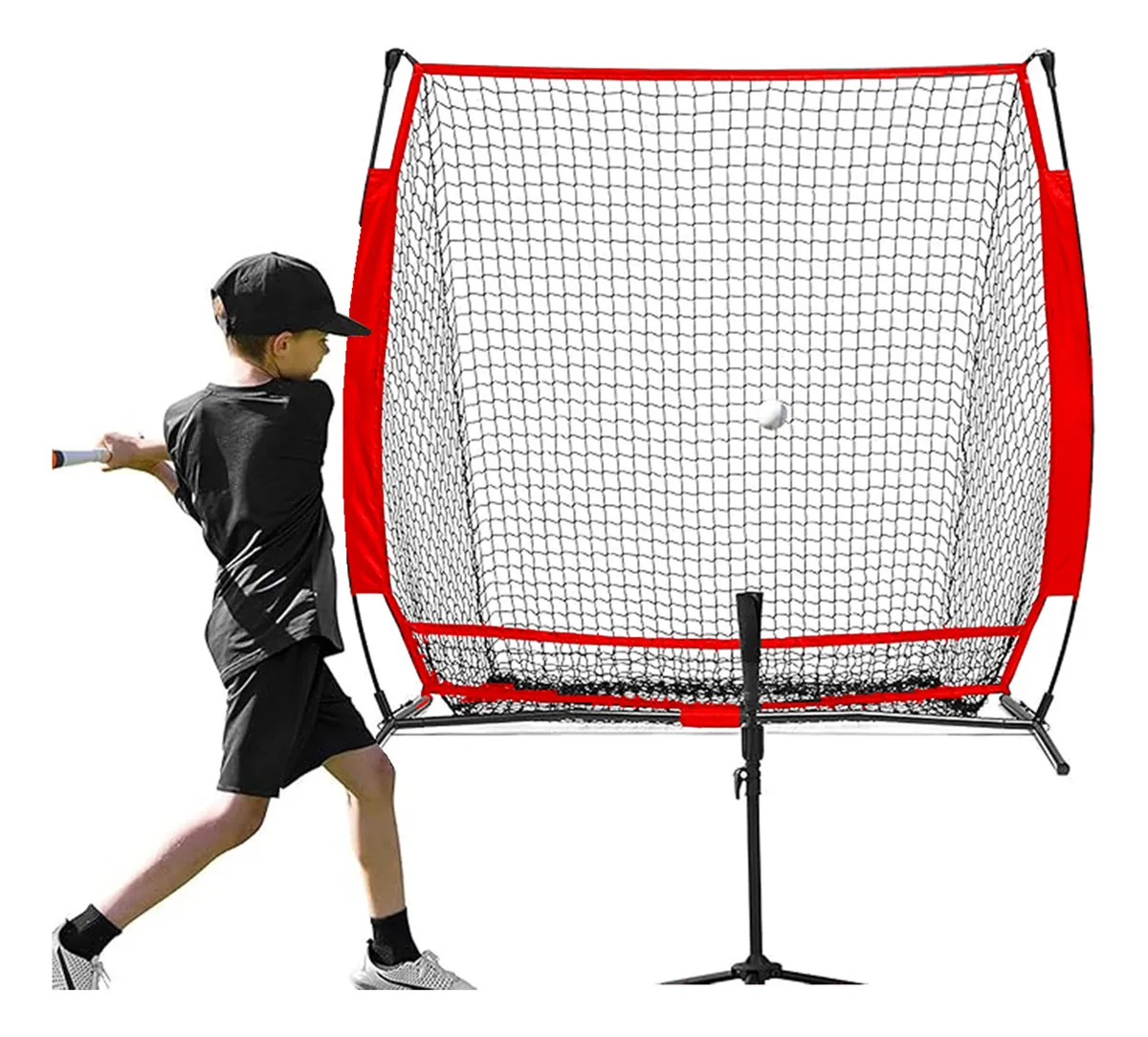 Red De Entrenamiento Portátil De 2x2con Rack De Bateo