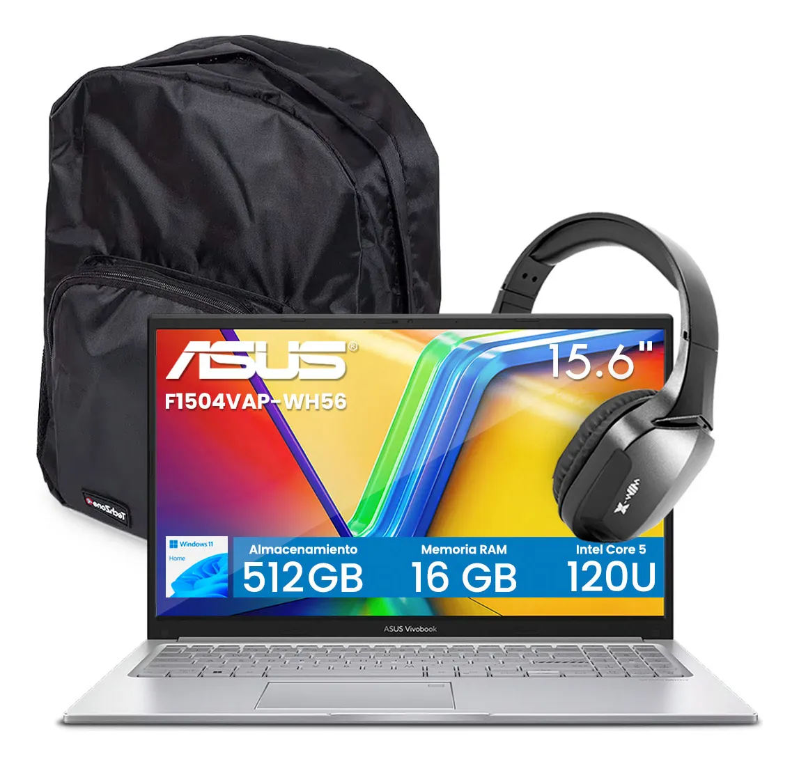 Laptop Asus Vivobook 16gb 512 Gb Ssd Ci5 15.6» + Regalos Plateado