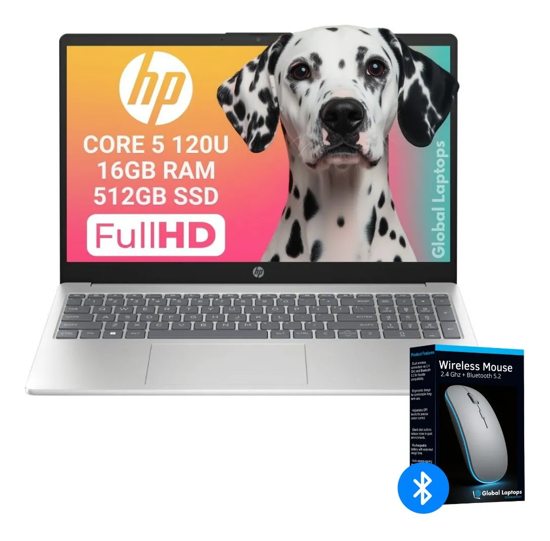 HP Core 5 120u 16GB Ram 512GB Ssd Táctil 15.6 Fhd 1920 X 1080 Incluye Windows Instalado Laptop Fd0159 With Gift