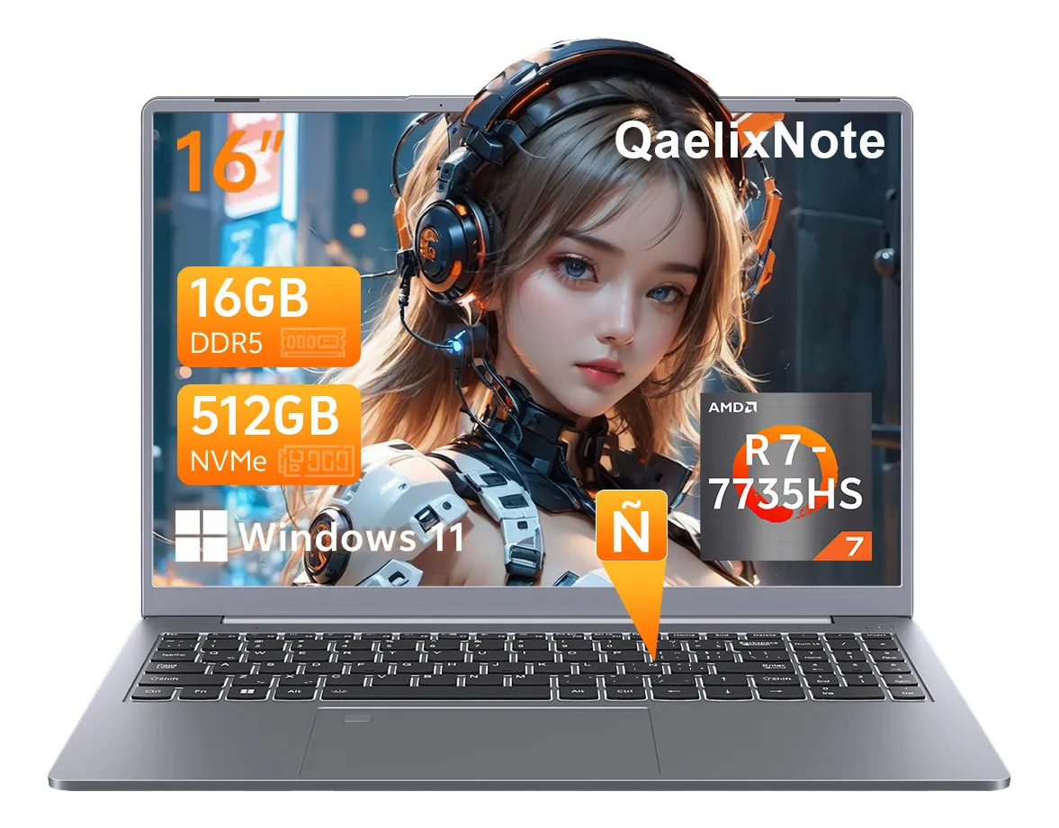 Qaelixnote 16  Laptop Amd Ryzen7 7735h 16gb+512gb Win11 Pro