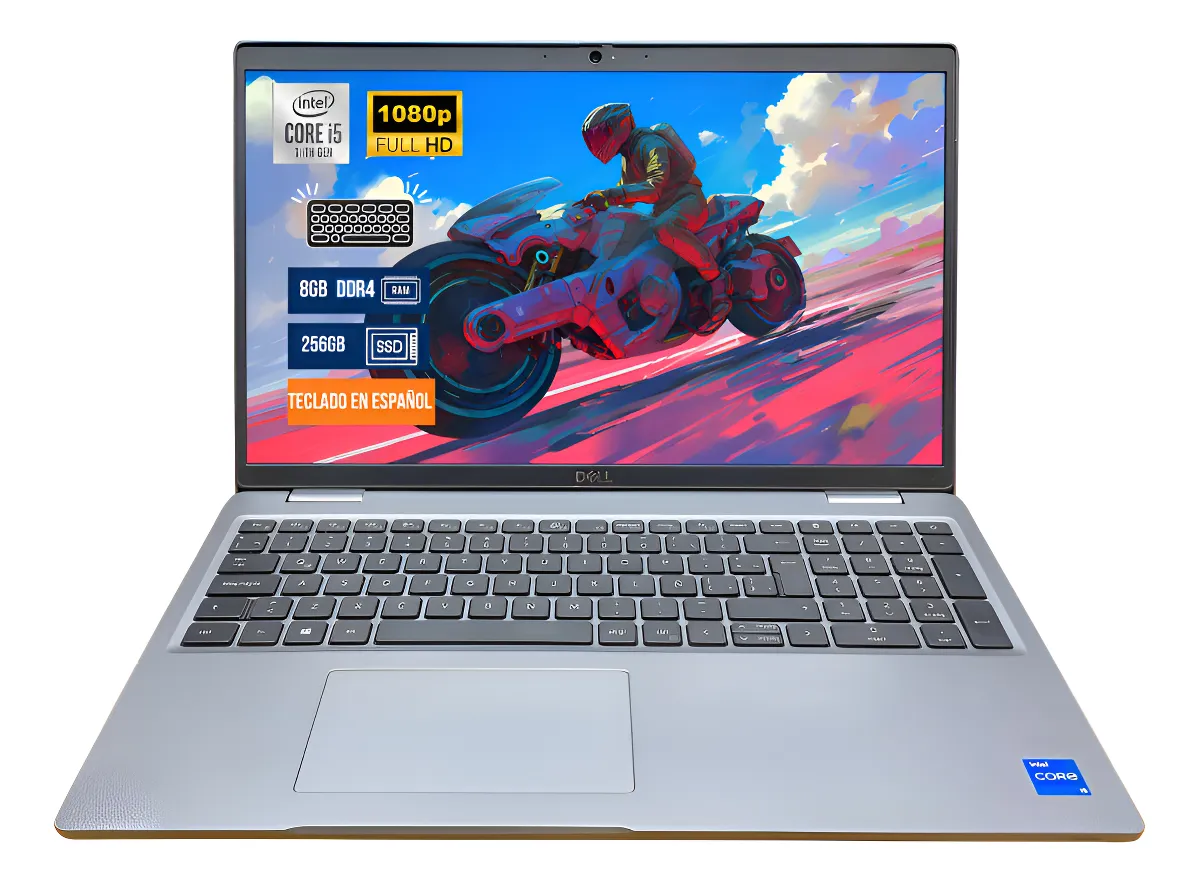 Laptop Dell 5520 Core I5 11va 8gb 256 Ssd 15.6 Full Hd W11p Gris (Reacondicionado)