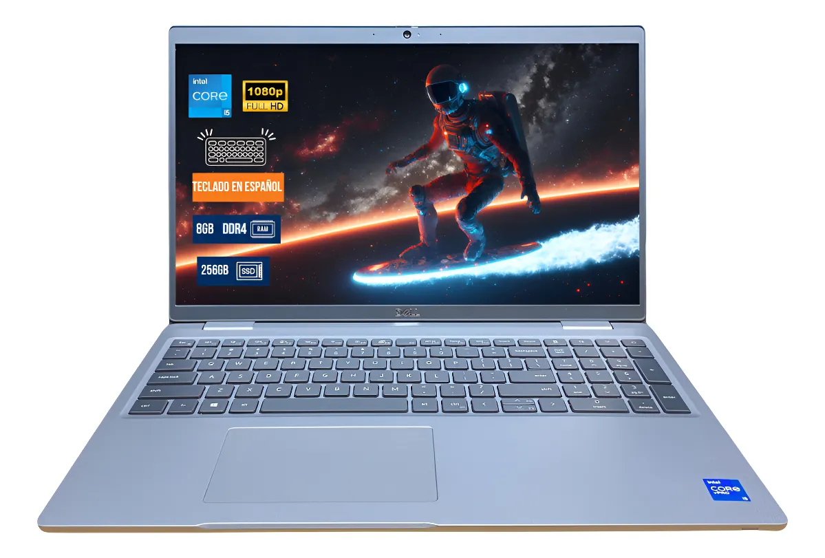 Laptop Dell Latitude 5520 Core I5 11va 8gb 256gb Ssd Fhd Plateado (Reacondicionado)