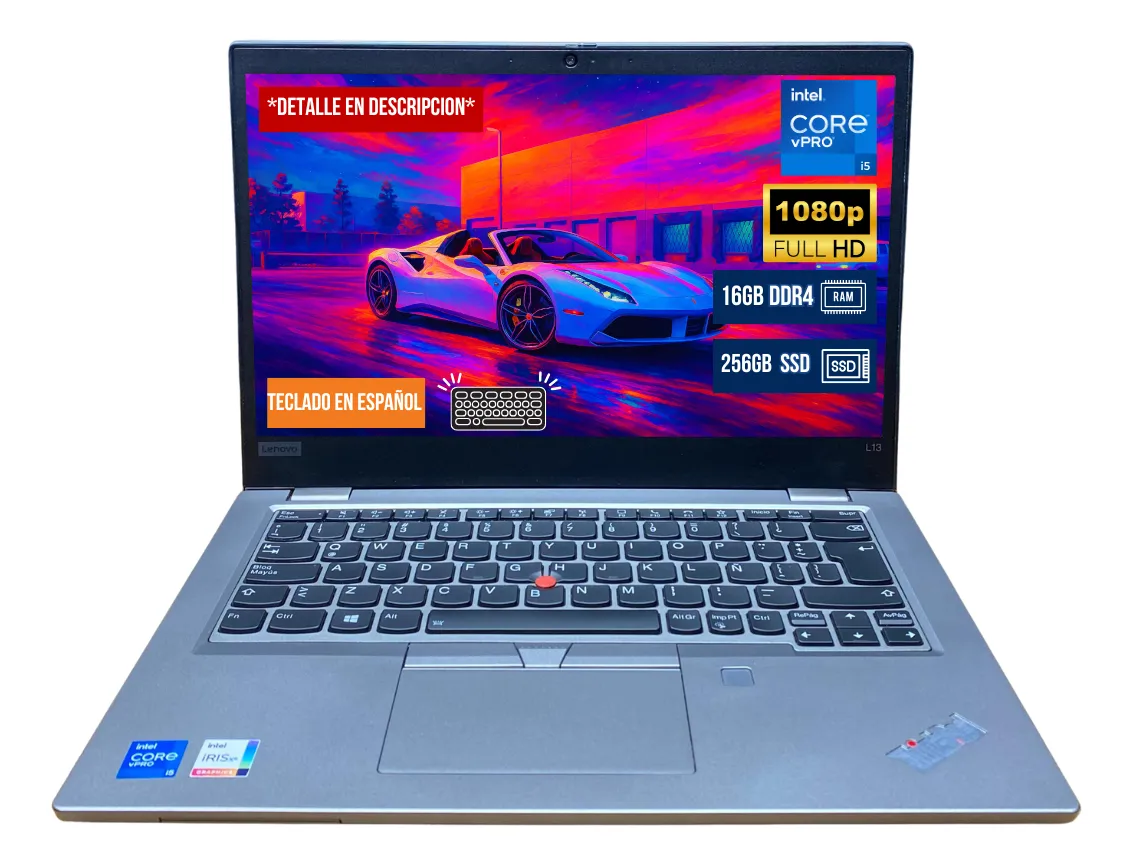 Laptop Lenovo Thinkpad L13 I5 11va 16gb 256ssd Fhd (detalle) Plateado (Reacondicionado)