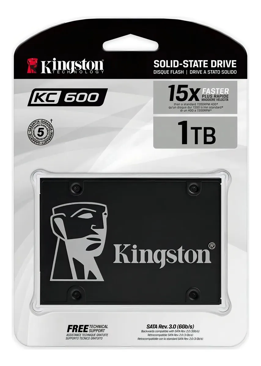 Kingston Skc600 Ssd 1tb Interno Sata Gris Gris Negro