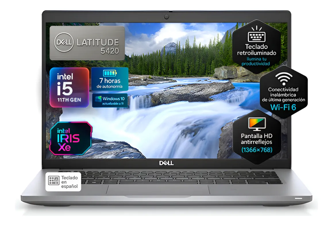 Notebook Dell Latitude Latitude 5420 Plateado 14″ 1920 px x 1080 px Intel 1135G7 16GB de Ram – Excelente (Reacondicionado)