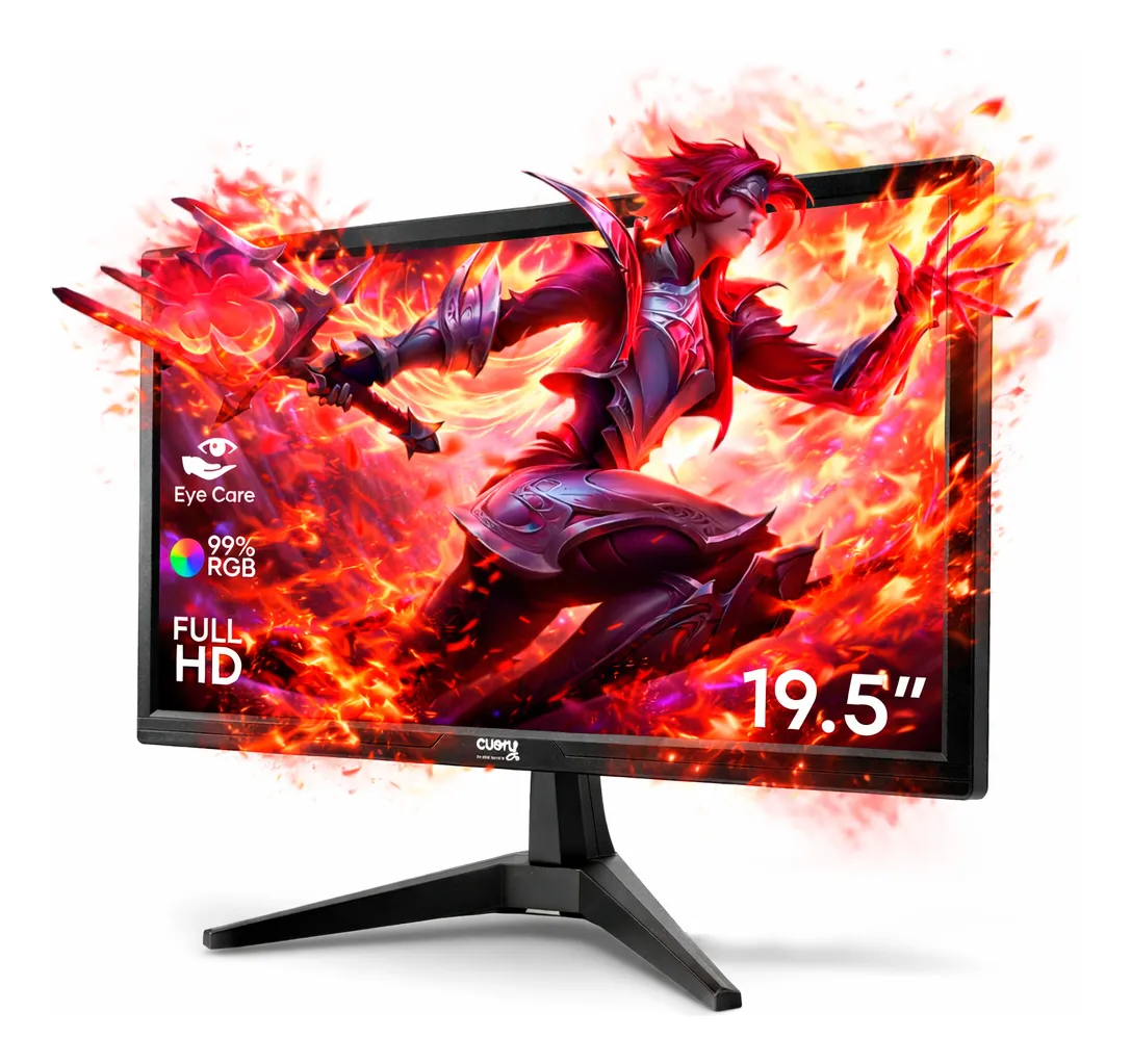 Monitor 19.5 Pulgadas Led Hdmi Full Hd Pantalla Flat 100 Hz Negro
