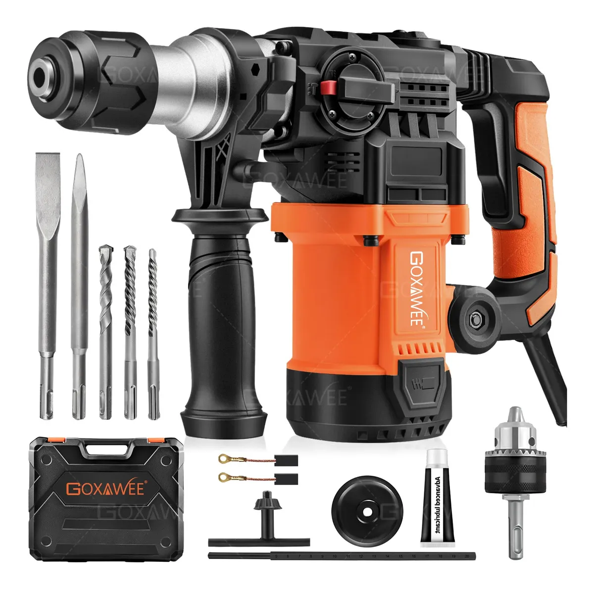 Goxawee® Taladros Sds Plus Rotomartillo Eléctrico G5230 Color Naranja/gris Taladro Industrial Roto Martillo Herramientas Electricas Cincelador