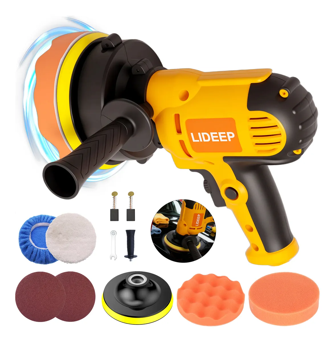 Pulidora Eléctrica De Mano Para Auto Ajustable Herramienta