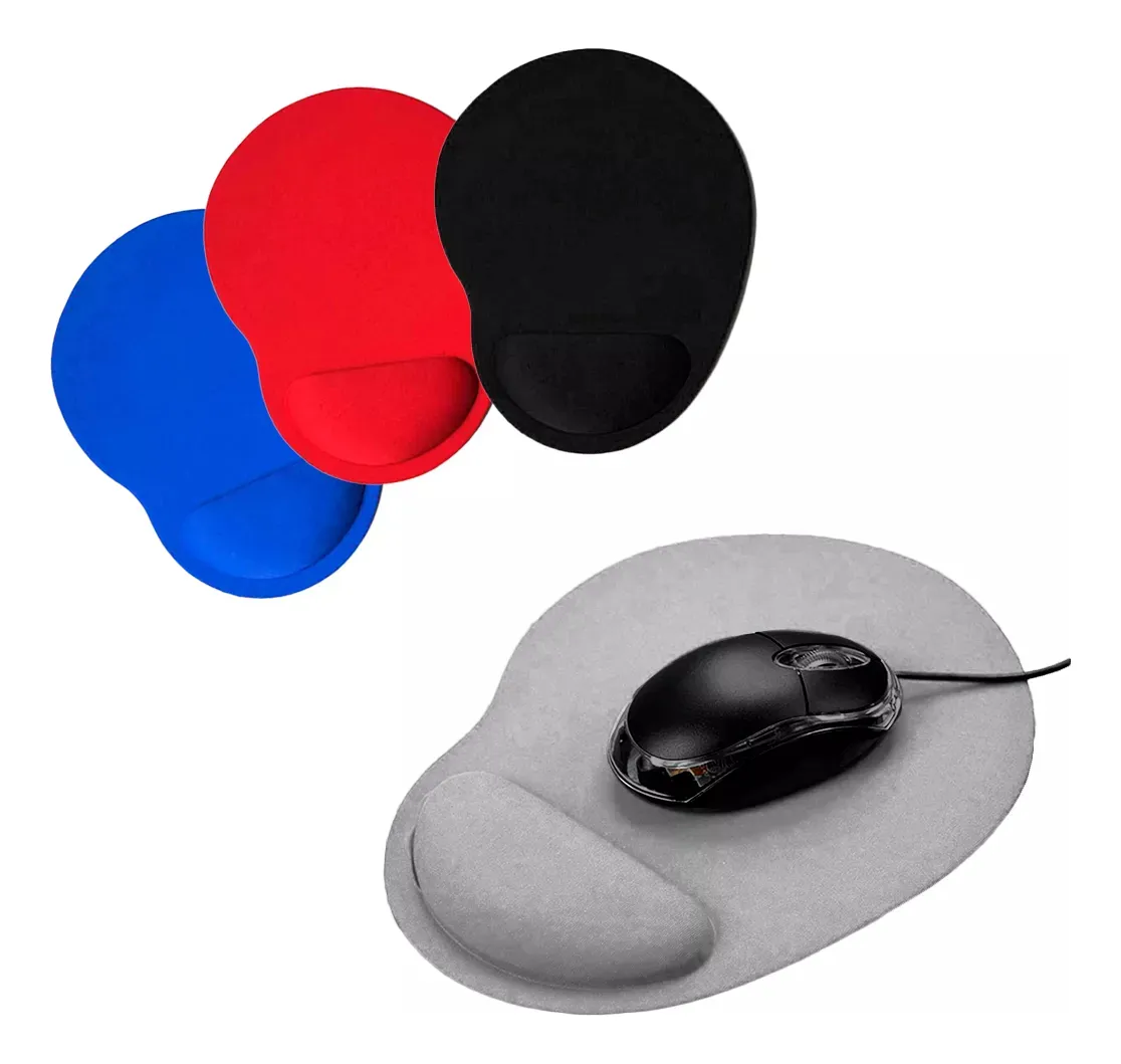 Tapete Mouse Pad Acolchado Ergonómico Reposa Muñecas Color Gris