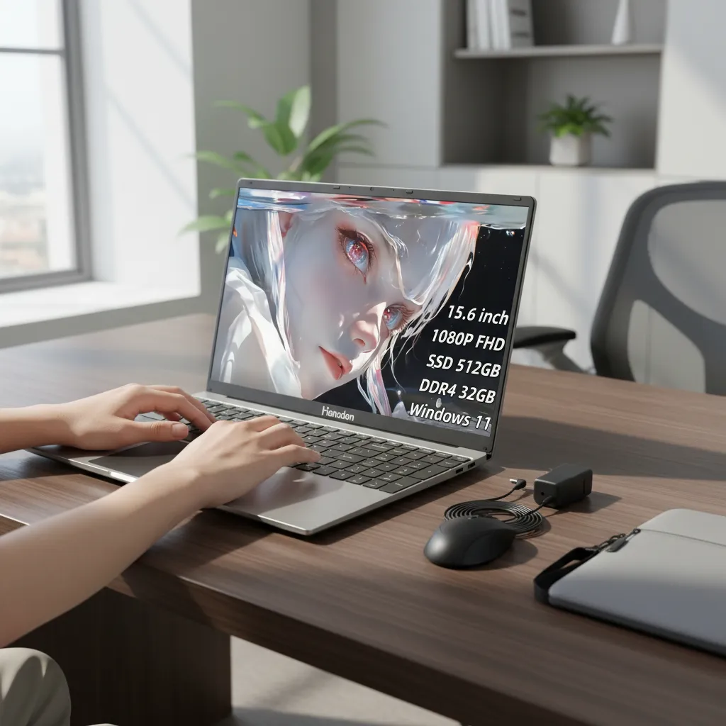 Computadora Portátil Hancdon N5095 32 + 512gb Windows 11 Negro
