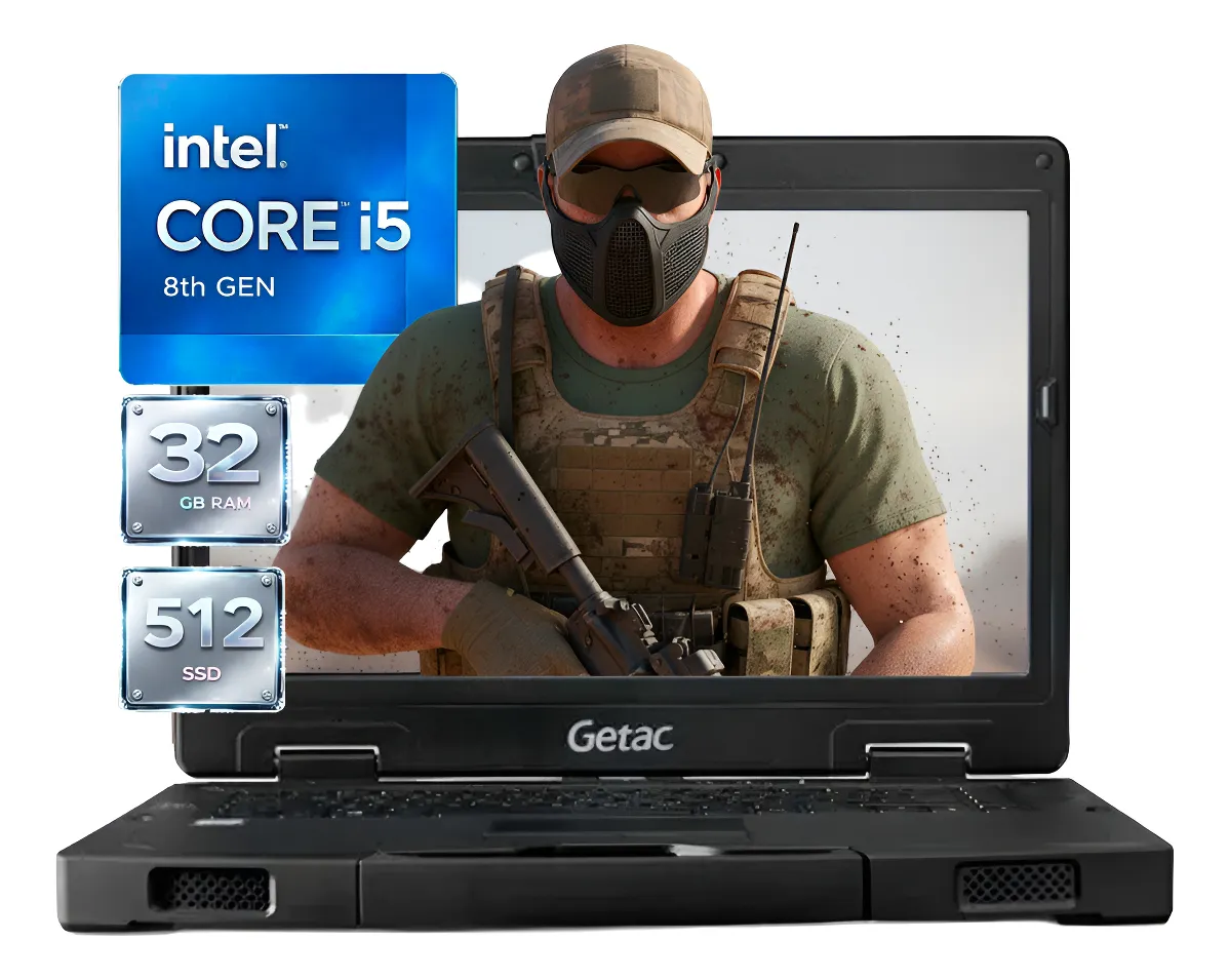 Uso Rudo Laptop Getac S410 Core I5 8va Gen 32 Ram 512 Ssd Negro (Reacondicionado)