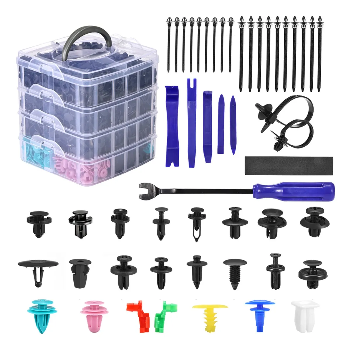 1246pcs Grapas Automotrices, Universal Auto Clips De Nylon