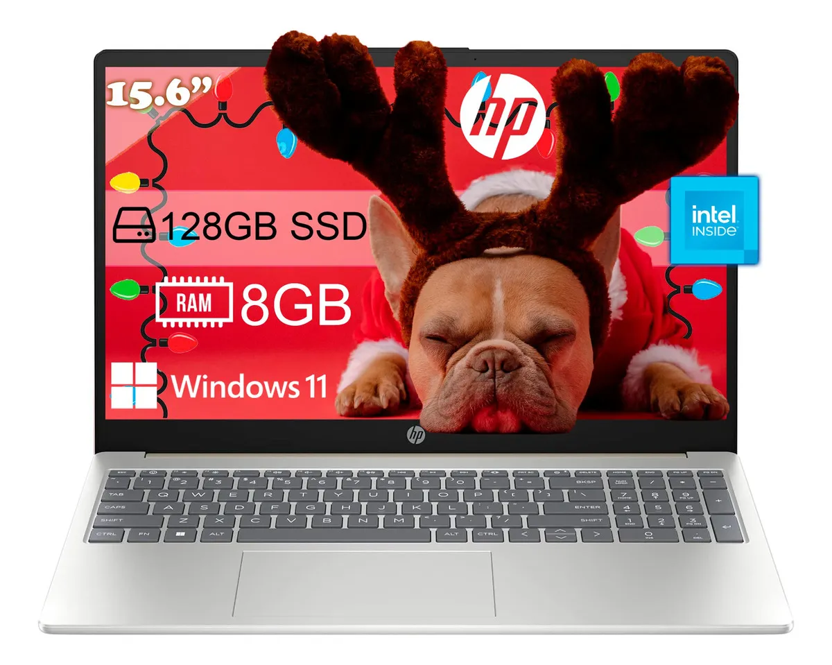 Laptop Hp 15-fd0083wm 15.6 Pentium N200 128gb 8gb Ram Color Plateado