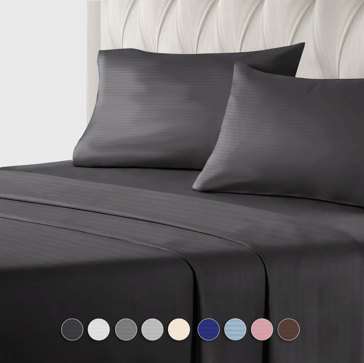 Juego De Sabanas Individual 2,800 Hilos Egipcian Premium