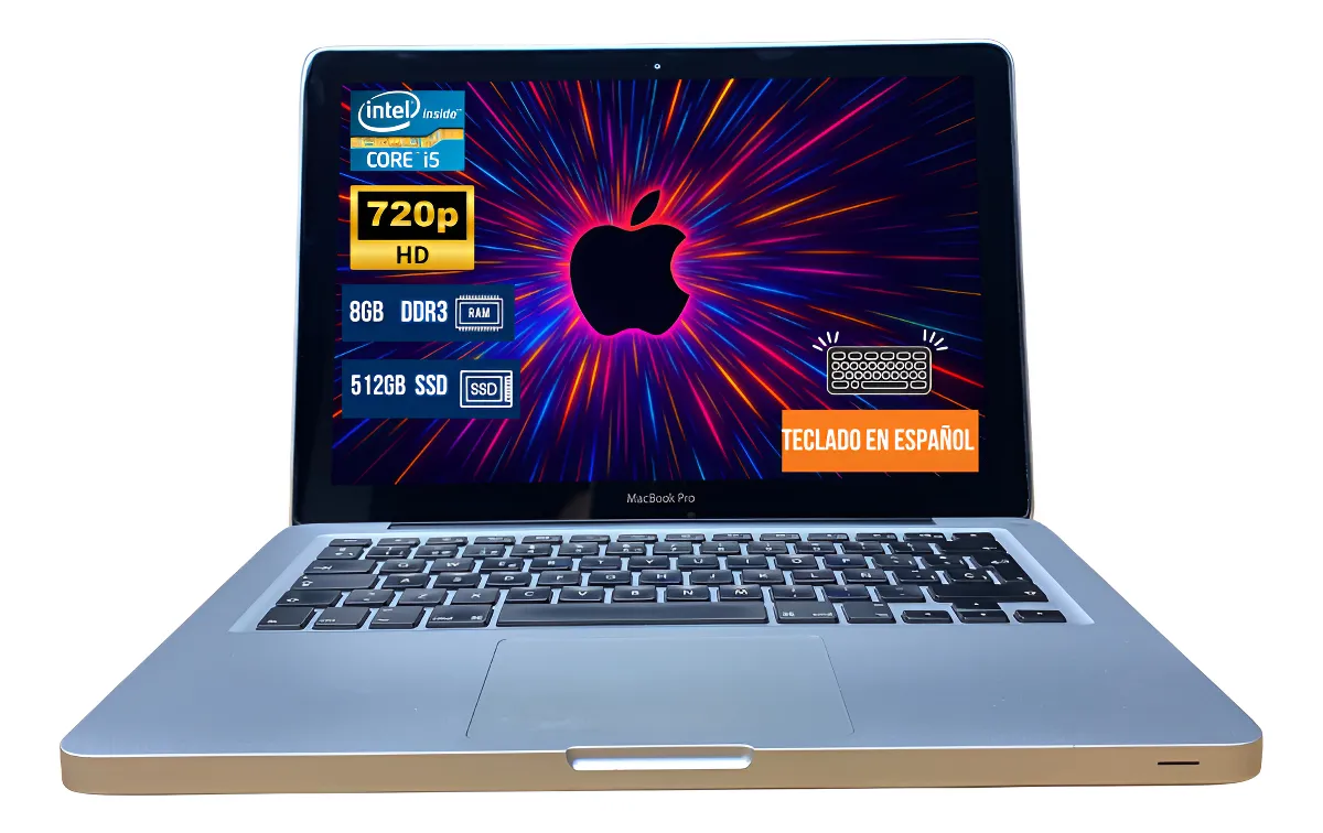 Macbook Pro A1278 I5-3210m 8gb 512ssd Plateado (Reacondicionado)