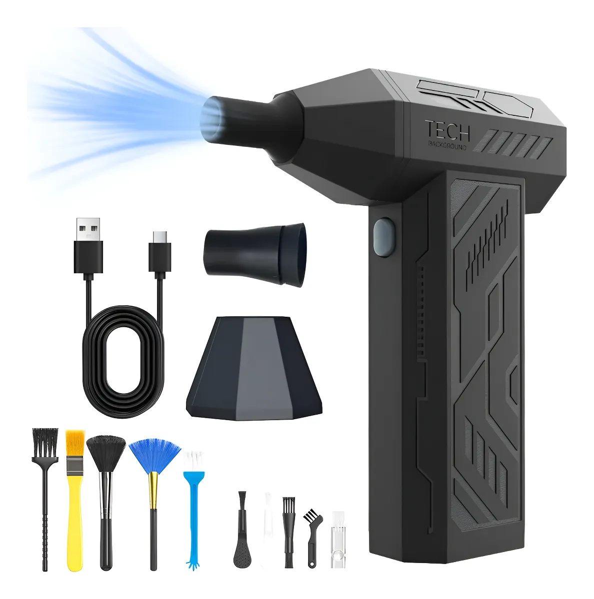 Kit Limpieza Pc Inalámbrico Aire Soplador Plumero Portátil