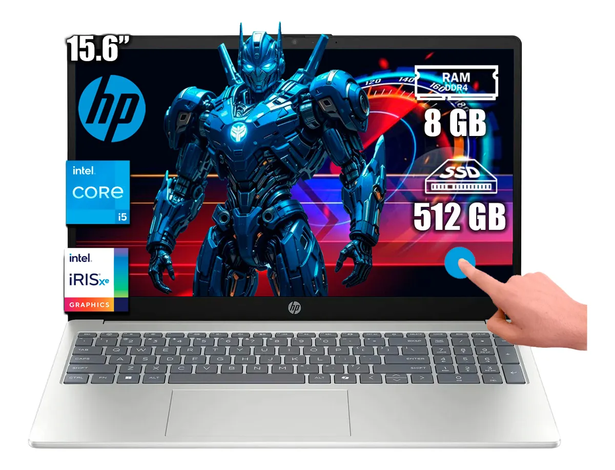 Laptop Hp 15-fd0150wm Core I5-1334u 8gb Ram 512gb Touch Plateado (Reacondicionado)