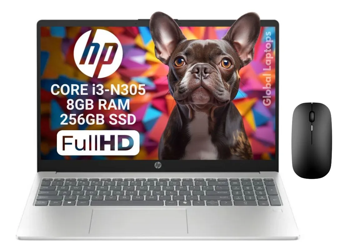 Laptop Hp Core I3 N305 8gb Ram 256gb Ssd 15,6 Fhd Con Regalo